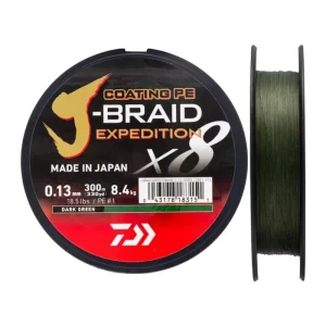 DAIWA J BRAID EXPEDITION X8 150M. DARK GREEN