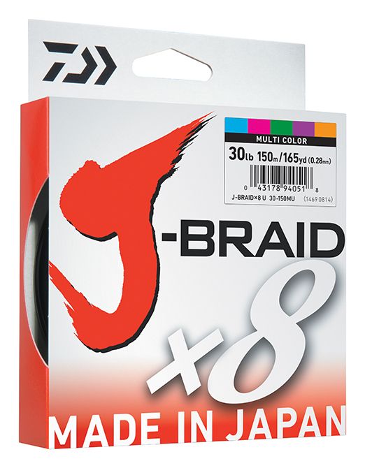 DAIWA J-BRAID X8 MULTICOLOR 500M.